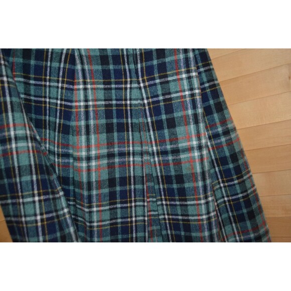 Vintage Skirt Scotch Plaid Pleated Full Swing Wool 1970 - Picture 2 of 4